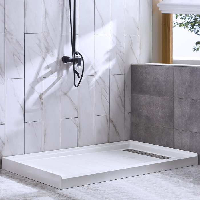 WoodBridge 48" x 36" Shower Base & Reviews Wayfair